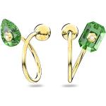 Boucles d'oreilles pendantes de créateur Swarovski dorées en métal look fashion pour femme en promo 