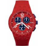 Montres Swatch rouges look fashion pour homme 
