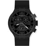 Montres Swatch New Gent noires look fashion 