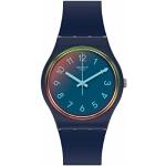 Montres Swatch New Gent bleues look fashion pour homme 