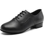 Chaussures de tango noires en daim légères à lacets Pointure 43 look fashion pour homme 