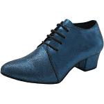 Chaussures de tango bleues en tissu respirantes Pointure 34 look fashion pour femme 