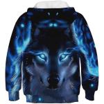 Sweats à capuche à motif loups look casual pour garçon de la boutique en ligne Rakuten.com avec livraison gratuite 