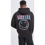 Sweats de soirée boohooMAN noirs Nirvana à capuche Taille XS pour femme 