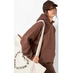 Sweats Boohoo marron chocolat à motif tie-dye à capuche Taille XS look fashion pour femme en promo 