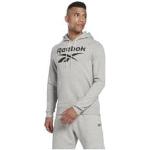 Sweats Reebok gris en coton mélangé à capuche Taille L look sportif pour homme en promo 