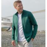Sweats zippés verts en coton à manches longues Taille 4 XL pour homme en promo 