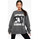 Sweats à col rond Boohoo gris anthracite à motif tie-dye Spice Girls à capuche à manches longues à col rond Taille S pour femme en promo 