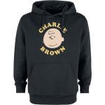 Sweats noirs en coton Snoopy Charlie Brown à capuche à manches longues Taille XXL pour homme 