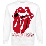 Sweats à col rond blancs Rolling Stones à manches longues à col rond Taille XXL pour homme 