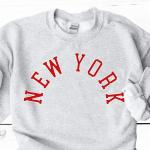 Sweats à col rond orange à motif New York NY Yankees à col rond look vintage pour homme 