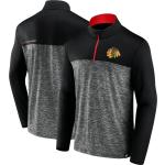 Sweat-shirt pour homme Fanatics Mens Iconic Defender 1/4 Zip Chicago Blackhawks L L noir,gris