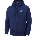 Vestes zippées Nike Sportswear bleu marine en polaire à capuche look sportif pour homme 