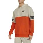 Vêtements de sport Puma orange à capuche Taille S look color block pour homme en promo 