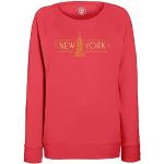 Sweats rouges en coton à motif New York à capuche Taille M look fashion pour femme 