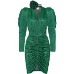 Robes de cocktail vertes en polyester à manches longues Taille L look fashion pour femme 