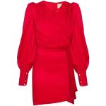 Robes de cocktail rouges minis à manches longues Taille S look fashion pour femme 