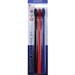 Swissdent Profi Colours brosses à dents soft - medium black, red, blue 3 pcs