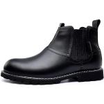 Boots Chelsea noires en cuir synthétique Pointure 48 look fashion pour homme 