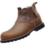 Boots Chelsea marron en cuir synthétique Pointure 48 look fashion pour homme 