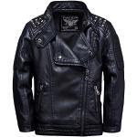 Vestes en cuir noires look fashion pour garçon de la boutique en ligne Amazon.fr 