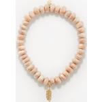 Bracelets de perles roses en or à perles 14 carats pour femme 