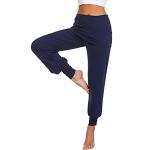 Pantalons de yoga bleues foncé Taille L look fashion pour femme 