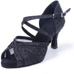 Chaussures de tango noires en daim Pointure 37 look fashion pour femme 