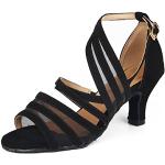 Chaussures de tango noires en daim Pointure 39 look fashion pour femme 