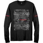 System of A Down T Shirt Eye Collage New Official Mens Blackong Sleeve Unisex(Large)