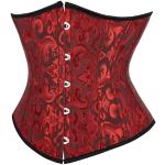 Corsets gothique de mariage rouges en satin Taille XL plus size look gothique pour femme 