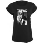T-shirts Mister Tee noirs en velours Tupac Shakur à manches courtes Taille XS pour femme 