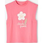 T-shirts à imprimés Vertbaudet rose bonbon en coton à épaulettes à motif hiboux Taille 8 ans pour fille de la boutique en ligne Vertbaudet.fr 