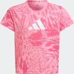T-shirts à imprimés adidas Aeroready magenta à imprimé animal en polyester à motif animaux enfant look sportif 