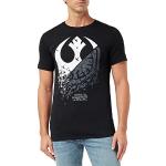 T-shirt à logo divisé Star Wars pour hommes, noir, L