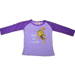T-shirt à manches longues pour enfant - Pour fille - Taille 92/98/104/110/116 - Maya l'abeille Tabaluga Zigby - Violet - 5 ans