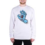 T-Shirt À Manches Longues Santa Cruz – Screaming Hand blanc/bleu taille: L (Large)