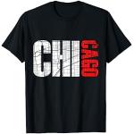 T-shirts I love noirs à motif Chicago à capuche Taille S pour homme 