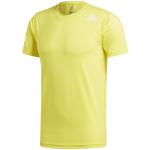T-shirts longs adidas Performance jaunes en fil filet Taille S pour homme 