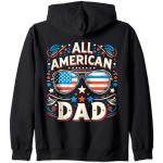 T-shirt All American Dad - Drapeau américain patriotique 4 juillet assorti Sweat à Capuche