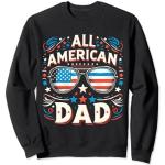 T-shirt All American Dad - Drapeau américain patriotique 4 juillet assorti Sweatshirt
