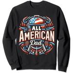 T-shirt All American Dad - Drapeau américain patriotique 4 juillet assorti Sweatshirt
