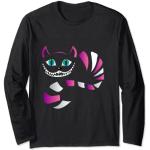 T-shirt amusant avec chat du Cheshire face au chat - Funny Cats Manche Longue