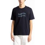 T-shirts de créateur Armani Exchange bleus à logo en coton à manches courtes Taille XXL pour homme 