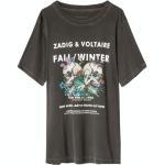 T-shirt Bella Rock Skull Carbone - Taille XS - Femme - Zadig & Voltaire