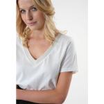 T-shirts Deeluxe blancs à perles Taille XS look casual pour femme 