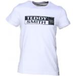 T-shirts à imprimés Teddy Smith blancs enfant en promo 