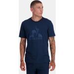 T-shirts col rond Le Coq sportif bleus en coton à manches courtes à col rond Taille L look monochrome pour homme 