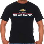 T-Shirt Chevrolet Silverado Distressed Red White & Blue Logo Pour Homme