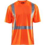 T-shirts à col en V orange fluo enfant 